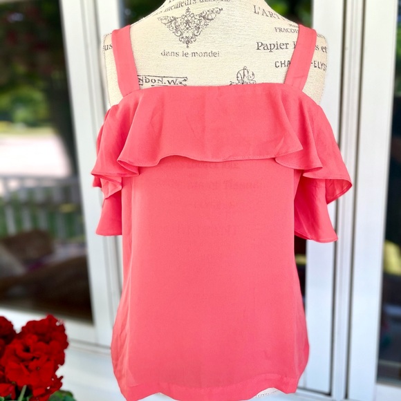 New Off-the-Shoulder JCREW Short-Sleeve Blouse - Picture 3 of 6